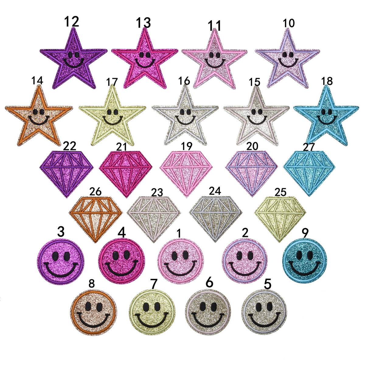 Bow Heart Star Mix  Shape110