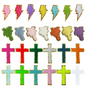 Bow Heart Star Mix  Shape124