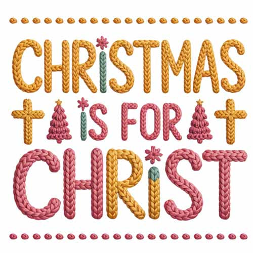 Faux Yarn Christmas DTF Transfer10