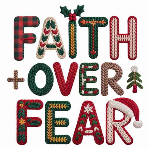 Faux Yarn Christmas DTF Transfer101