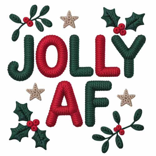 Faux Yarn Christmas DTF Transfer108
