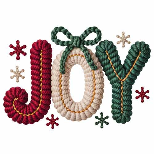 Faux Yarn Christmas DTF Transfer11