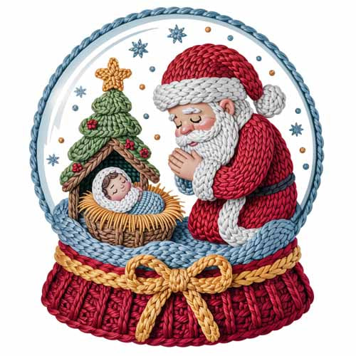 Faux Yarn Christmas DTF Transfer12