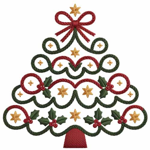 Faux Yarn Christmas DTF Transfer124