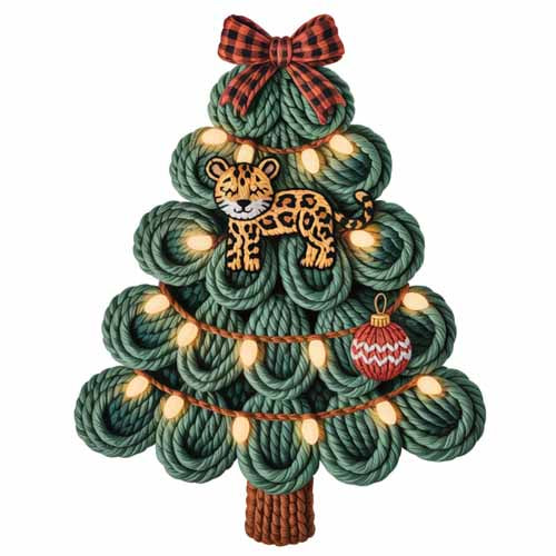 Faux Yarn Christmas DTF Transfer132