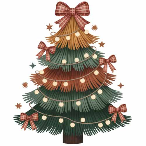 Faux Yarn Christmas DTF Transfer134