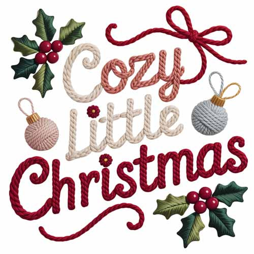 Faux Yarn Christmas DTF Transfer154