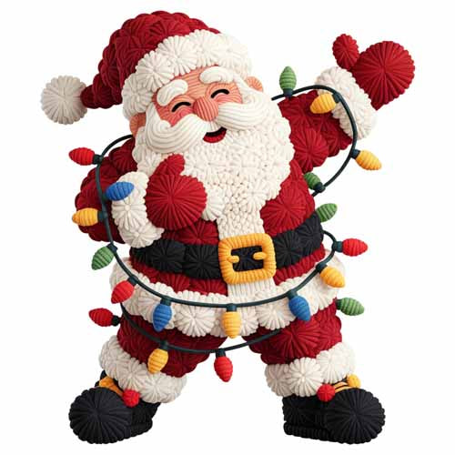 Faux Yarn Christmas DTF Transfer160