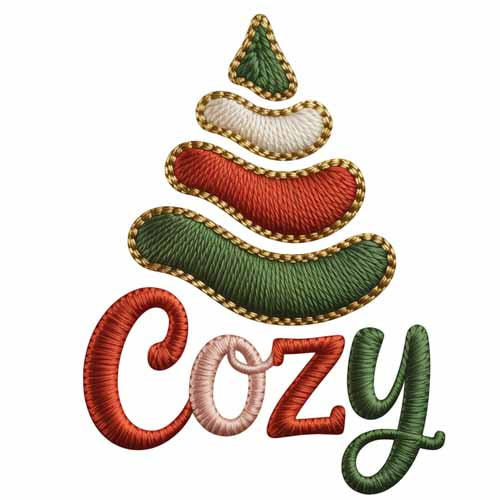 Faux Yarn Christmas DTF Transfer175