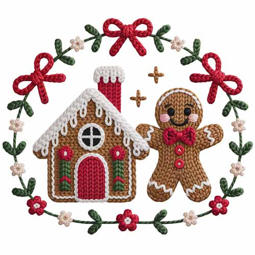 Faux Yarn Christmas DTF Transfer196