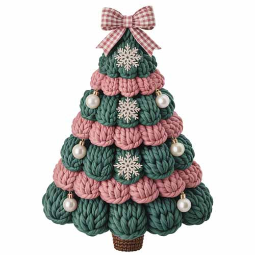 Faux Yarn Christmas DTF Transfer201