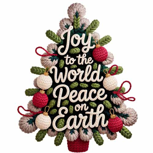 Faux Yarn Christmas DTF Transfer205