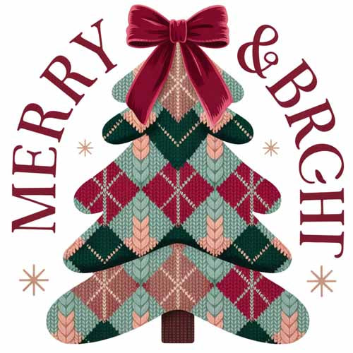 Faux Yarn Christmas DTF Transfer210