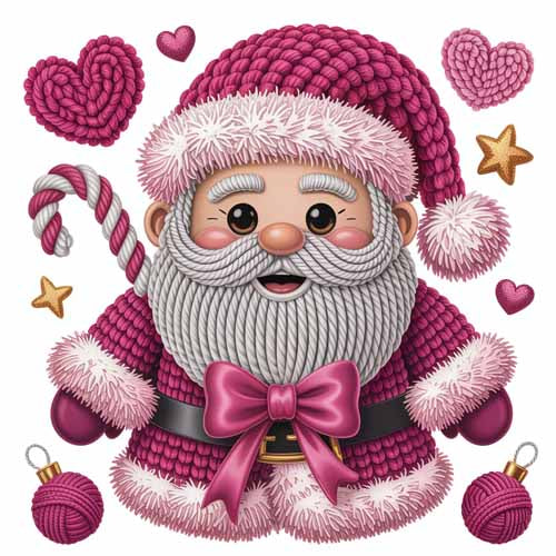 Faux Yarn Christmas DTF Transfer220