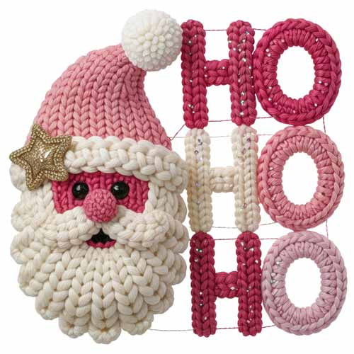 Faux Yarn Christmas DTF Transfer224