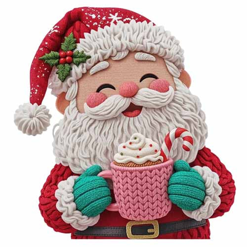 Faux Yarn Christmas DTF Transfer244