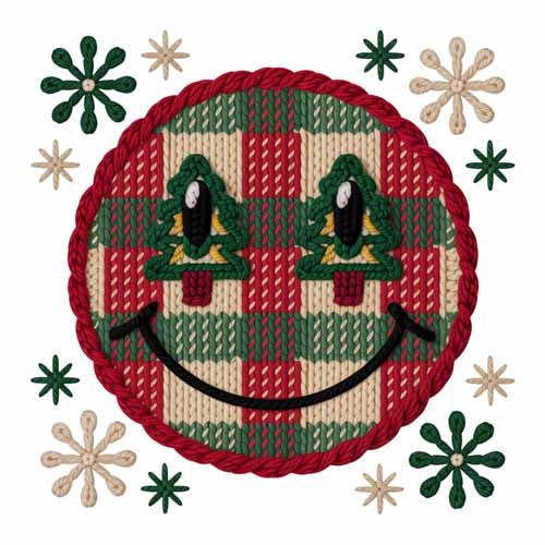Faux Yarn Christmas DTF Transfer255