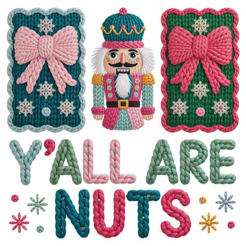 Faux Yarn Christmas DTF Transfer266