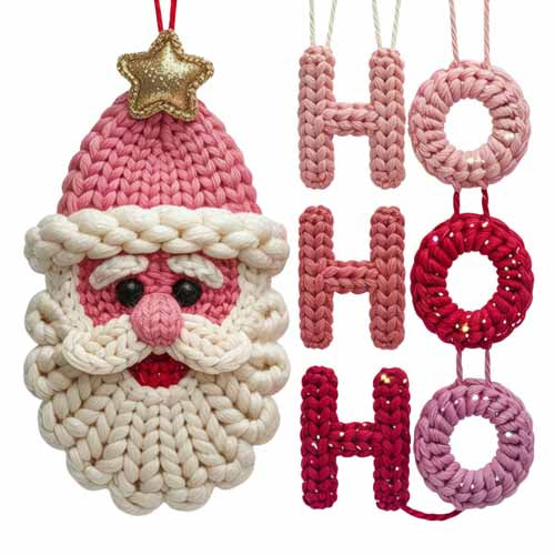 Faux Yarn Christmas DTF Transfer287