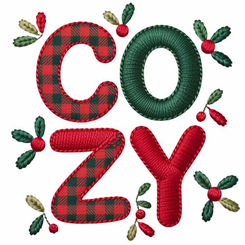 Faux Yarn Christmas DTF Transfer301
