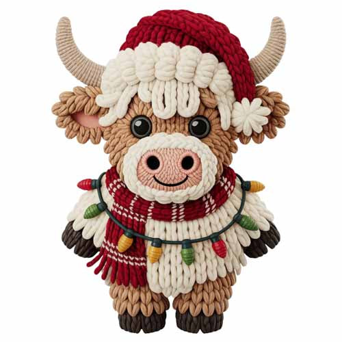 Faux Yarn Christmas DTF Transfer306