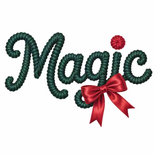 Faux Yarn Christmas DTF Transfer341