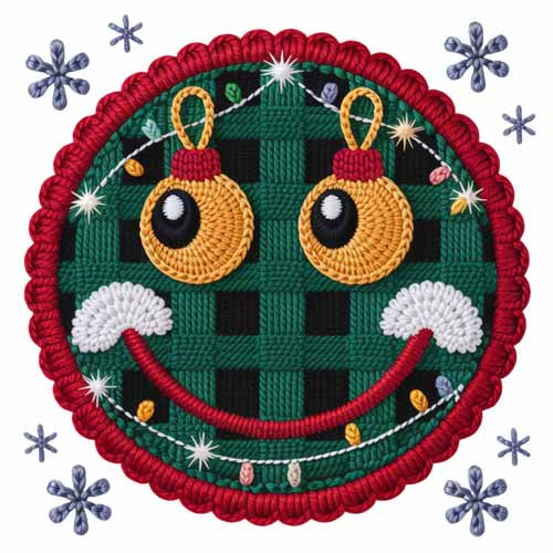 Faux Yarn Christmas DTF Transfer374