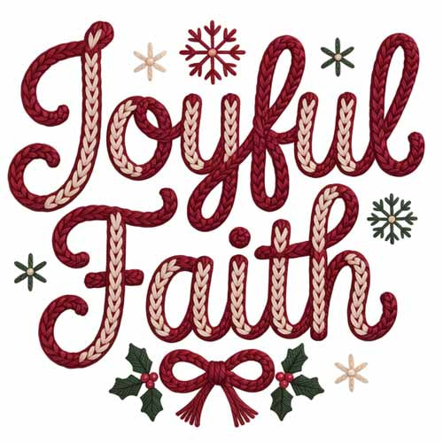 Faux Yarn Christmas DTF Transfer375
