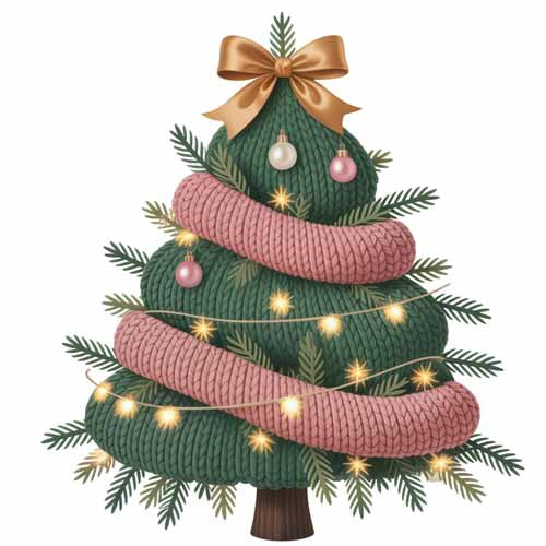 Faux Yarn Christmas DTF Transfer38