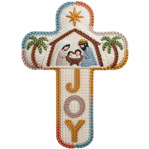 Faux Yarn Christmas DTF Transfer380