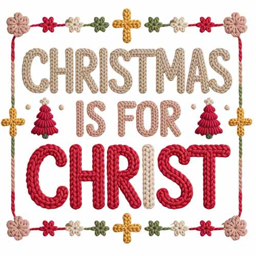 Faux Yarn Christmas DTF Transfer420