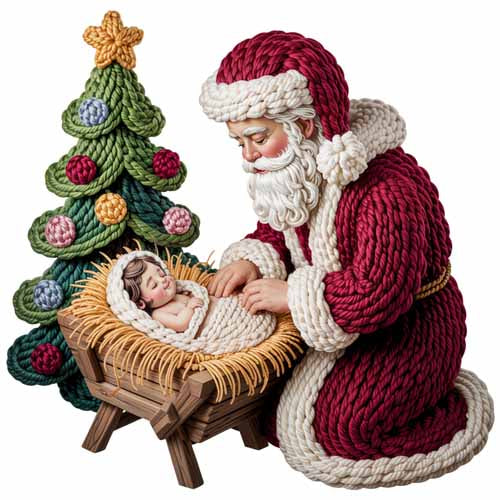 Faux Yarn Christmas DTF Transfer43