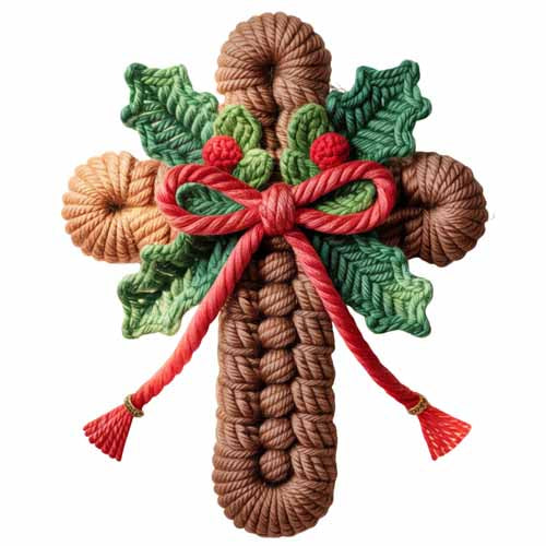 Faux Yarn Christmas DTF Transfer433