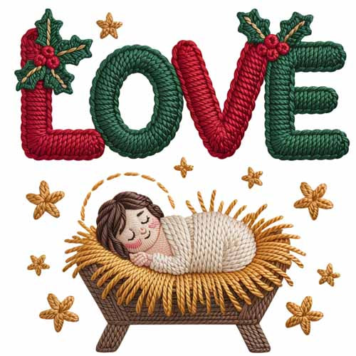 Faux Yarn Christmas DTF Transfer47