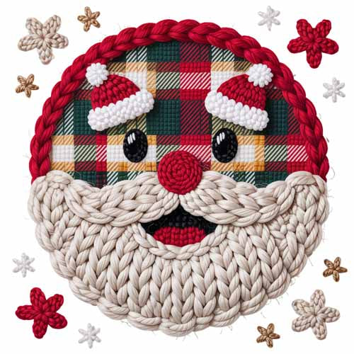 Faux Yarn Christmas DTF Transfer470