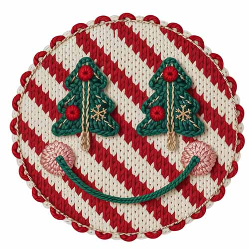 Faux Yarn Christmas DTF Transfer482