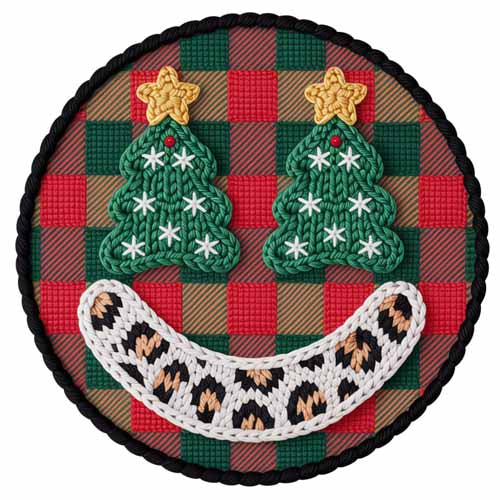 Faux Yarn Christmas DTF Transfer484