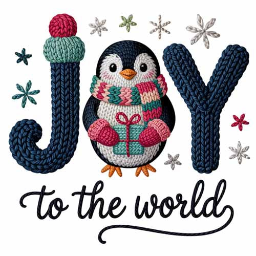 Faux Yarn Christmas DTF Transfer491
