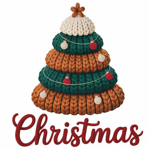 Faux Yarn Christmas DTF Transfer5