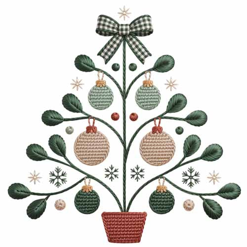 Faux Yarn Christmas DTF Transfer50