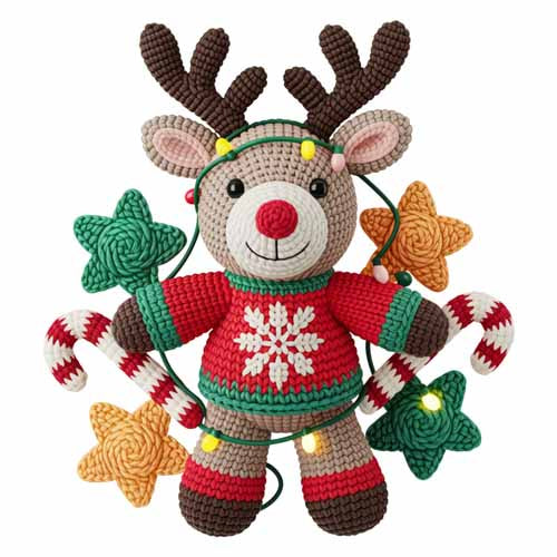 Faux Yarn Christmas DTF Transfer514