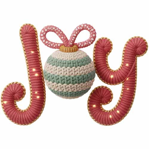 Faux Yarn Christmas DTF Transfer566