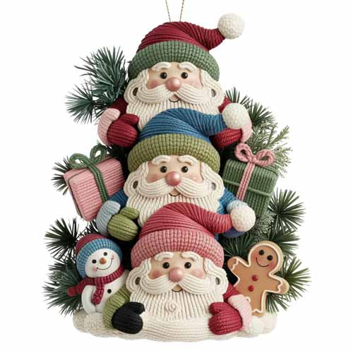 Faux Yarn Christmas DTF Transfer579