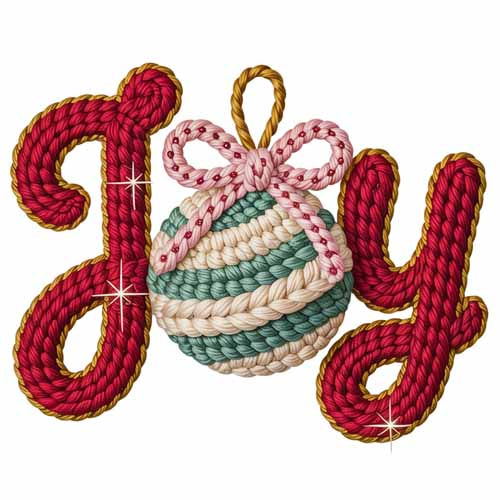 Faux Yarn Christmas DTF Transfer58