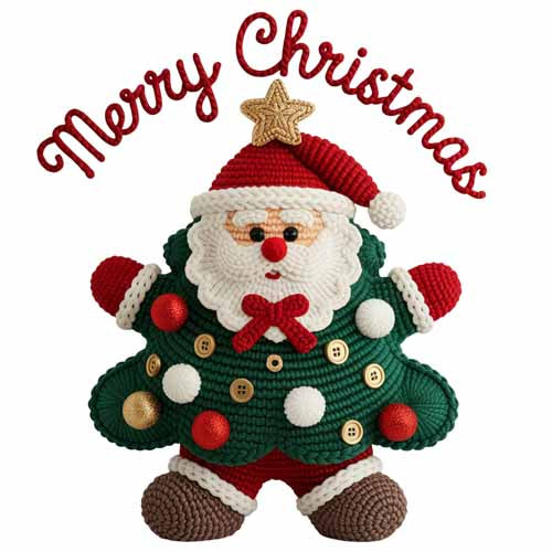 Faux Yarn Christmas DTF Transfer601