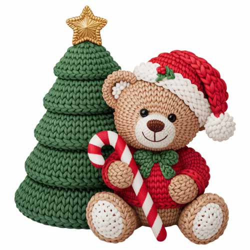 Faux Yarn Christmas DTF Transfer603