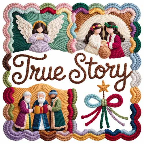 Faux Yarn Christmas DTF Transfer627