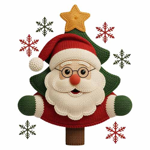 Faux Yarn Christmas DTF Transfer630