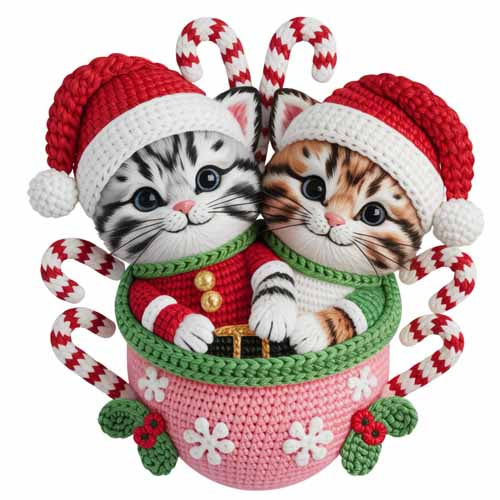 Faux Yarn Christmas DTF Transfer634