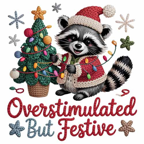 Faux Yarn Christmas DTF Transfer646